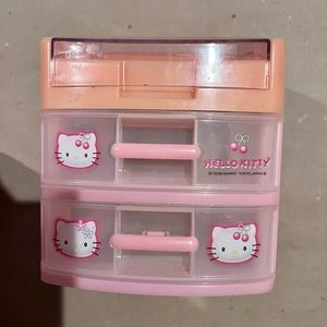RARE! Hello Kitty Sanrio Plastic Trinket Box Drawers 1998